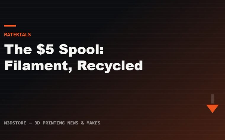 The $5 Spool: Creality’s M1 and R1 Bring Filament Recycling to Your Desk