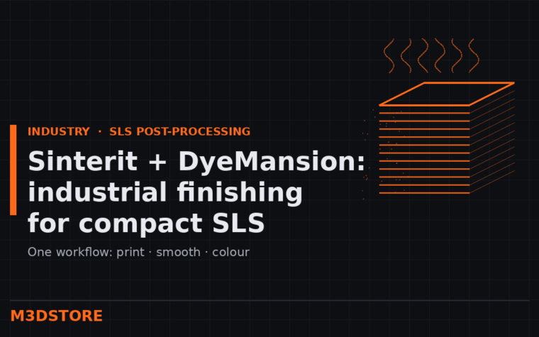 Sinterit + DyeMansion: Industrial Finishing Comes to Compact SLS