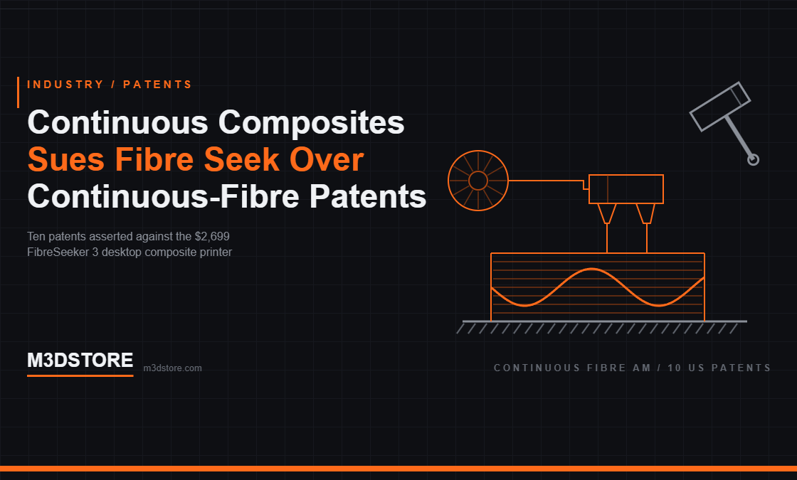 Continuous Composites Sues Fibre Seek — Ten Patents Aimed at the $2,699 FibreSeeker 3