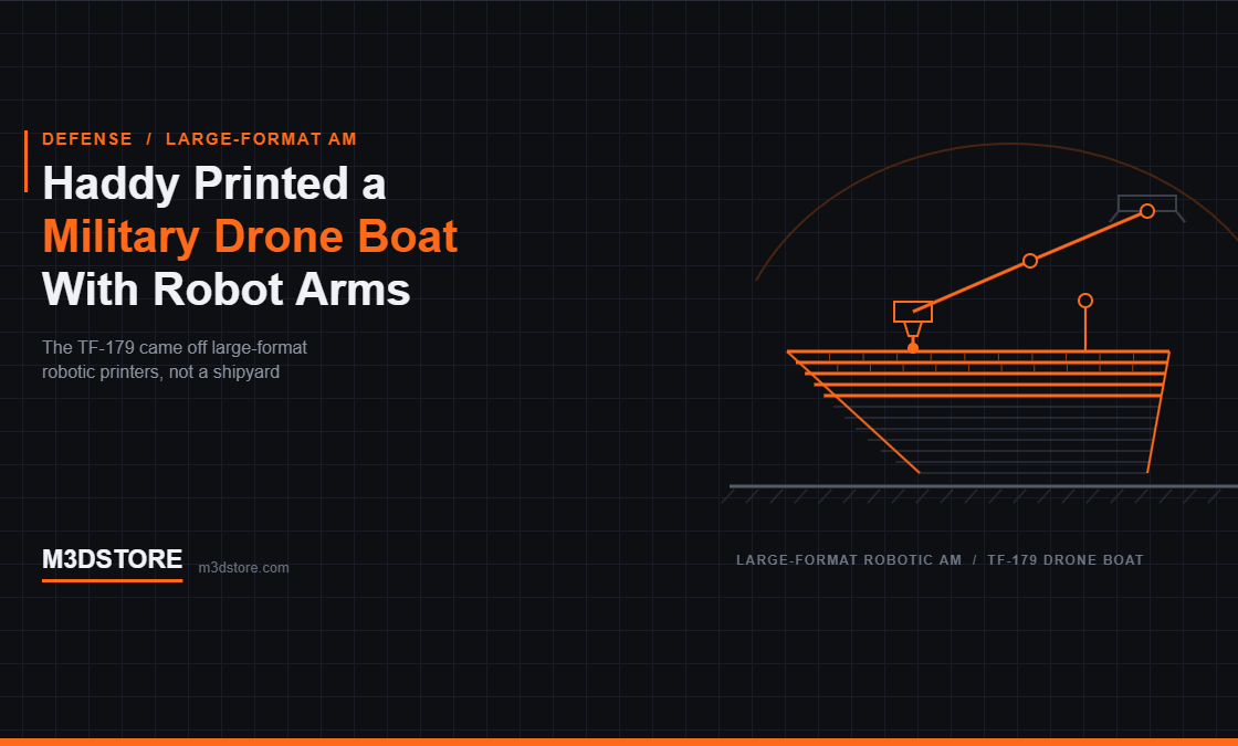 Haddy Printed a Military Drone Boat With Robot Arms — but Won’t Say Who It’s For
