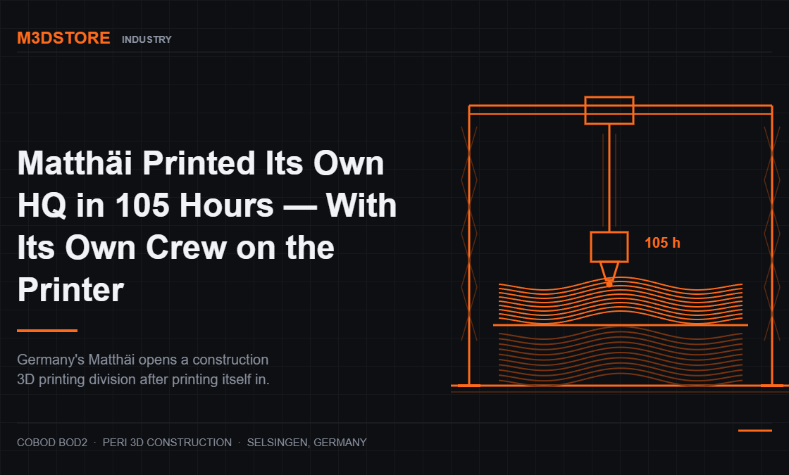Matthäi Printed Its Own HQ in 105 Hours — With Its Own Crew on the Printer