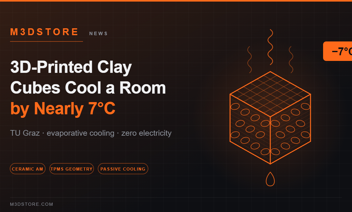 TU Graz’s 3D-Printed Ceramic Cubes Cooled a Room by Nearly 7 °C — With No Electricity
